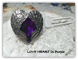 HundeHaarSpangen " Valentine´s Day LOVE Purple Heart "