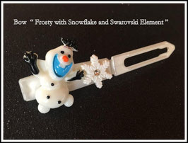 HundehaarSpange Frozen Olaf und Co mit Schneeflocke Nr. 0012mit SWK