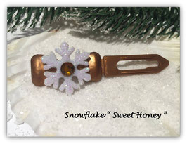 HundehaarSpange " Snowflake Sweet Honey mit SWK "