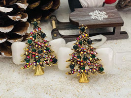 HundehaarSpange"Klassischer Rhinestone Weihnachtsbaum "Nr.00