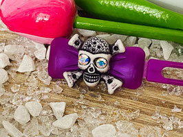 HundehaarSpange Totenkopf/ Skulls Dog Bow Swarovski  oder Rhinestone 1