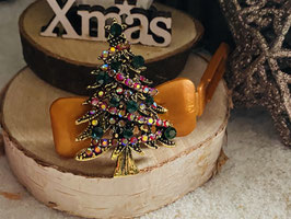 HundehaarSpange  " Klassischer  Rhinestone  Weihnachtsbaum  " Nr . 14