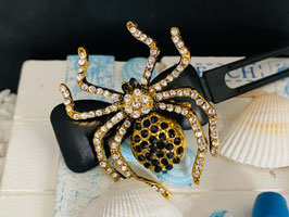 " Fantastic Rhinestone Spider "  19 kristall schwarz