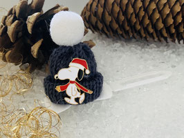 Wintermützchen mit SnoopyApplikation  " WeihnachtszipfelmützenSnoopy Dunkelblau "