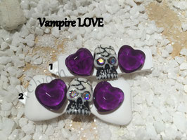 Totenkopf Spange  " Vampire LOVE  Purple "