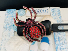 " Fantastic Rhinestone Spider "  23 himbeere rot