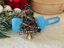 HundehaarSpange  " Klassischer  Rhinestone  Weihnachtsbaum" Nr . 12