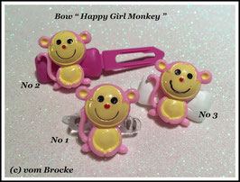 HundeHaarSpange  Affe " Happy GIrl Monkey "