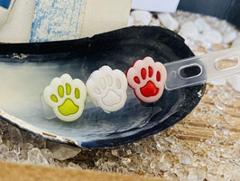 Hundehaarspange Fußball: 3er Pfötchen Deutschland grün/weiß/rot