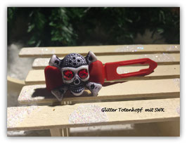 HundehaarSpange Totenkopf/ Skulls Dog Bow Swarovski  oder Rhinestone 2a