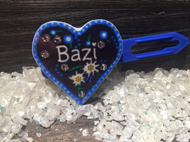 MotivHundehaarSpange "  Bazi blau "