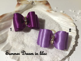 HundeHaarSpange : Schleife " Classic Summer Dream lila und flieder "