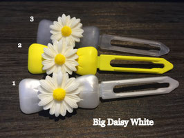 Hundehaarspange  Blume " Big Daisy White Nr. 3 "