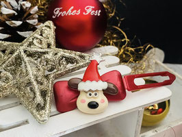 WeihnachtsApplikations Hundehaarspangen Teil 7 Nr 1