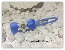 Sonderfarben : Hunde HaarSpange Schneeflocke " Snowflake  Winter  "