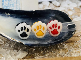 Hundehaarspange Fußball: 3er Pfötchen Deutschland schwarz/rot/gold