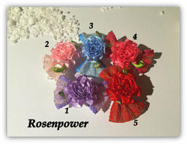 HundeHaarSpange Schleife " Rosenpower "