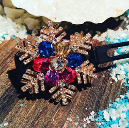 HundehaarSpange  " Klassischer  Rhinestone  Schneeflocke " Nr . 16