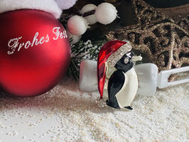HundehaarSpange  " Klassisch  Rhinestone  Pinguin " Nr . 5 "