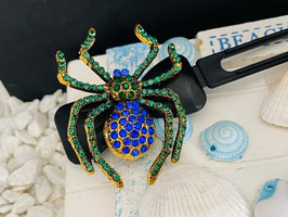 " Fantastic Rhinestone Spider "  22 blau grün