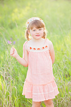 Bella Peach Pinafore Baby Dress