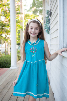 Teal Roses Hope Micaela Dress