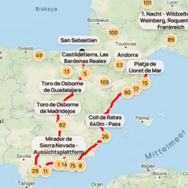 Spanien - GPX-Route