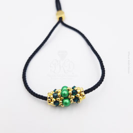 Bracelet corde en coton noir