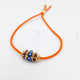 Bracelet corde en coton orange