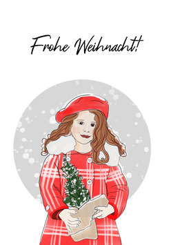 Weihnachtskarte Tannenbäumchen PDF
