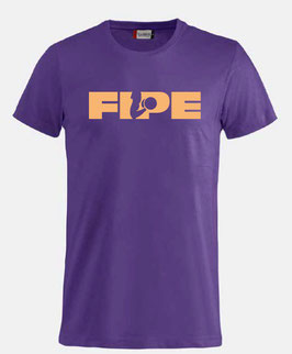 t-shirt viola logo FIPE pesca