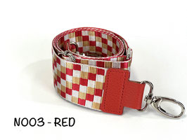 TRACOLLA IN NYLON - MOD. SCACCHI N003RED