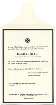 Overlijdensbericht 'Karl-Heinz Richter'
