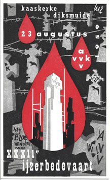 Postkaart '32e Ijzerbedevaart' - 1959