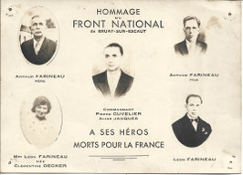 Herinneringsprent 'Hommage du Front National'
