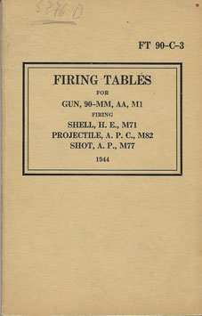 Firing Tables  for Gun, 90-MM, AA, M1 - 1944