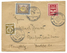 Enveloppe met poststempels - 1943
