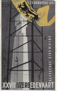 Postkaart '27e Ijzerbedevaart' - 1954