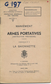 Maniement des Armes Portatives - La Baionnette