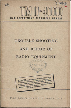 War Department Technical Manual - Trouble shooting and repair of radio equipment - 1945