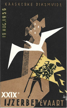 Postkaart '29e Ijzerbedevaart' - 1956