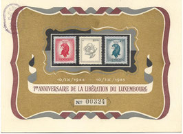 Bevrijdingspostzegels '1er Anniversaire de la libération du Luxembourg' - 1945