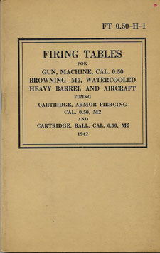 Firing Tables  for Gun, Machine, Cal. 0.50 - 1942