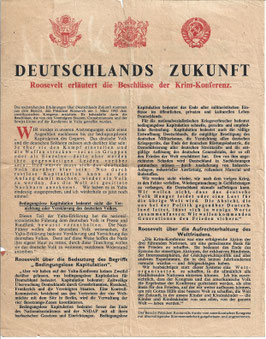 Geallieerd pamflet 'Deutschlands Zukunft'
