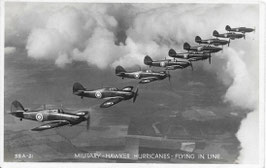 Military - Hawker Hurricanes - Flying in Line
