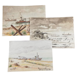 Lot aquarellen 'D-Day'