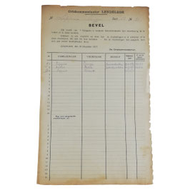 Ortskommandantur Lendelede - bewonerslijst - 1917