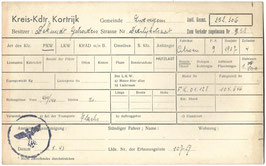 Fichekaart voertuig - Kreis-Kdtr. Kortrijk
