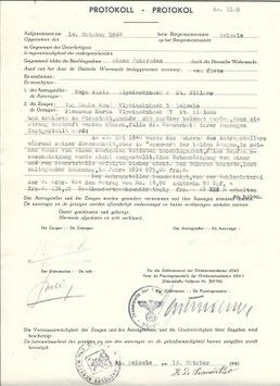 Protokoll Ortskommandantur - Gemeente Belsele - 1940