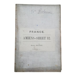 British Army - 'Amiens'-stafkaart - 1909